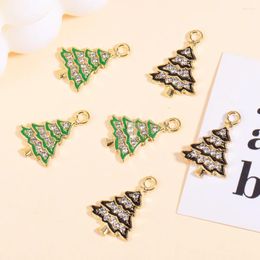 Charms 15Pcs 23 15MM Stylish Christmas Tree Charm Interesting Alloy Pendant Keychain Necklace Jewellery Making Accessories Gift