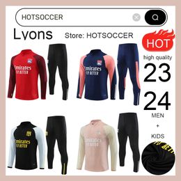 23 24 Lyons tracksuit soccer set Survetement 2023-2024 Lyonnais L.PAQUETA OL AOUAR Football training suit Jogging sets