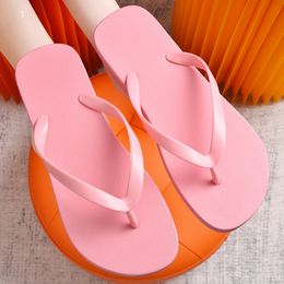 plastic Flip Flops Slippers For Men Women Classic Mules Sandals Summer Beach Shoes pink