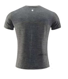 New style Absorbent and breathable designer LL lemons Men Outdoor Shirts New Fitness Gym Football Soccer Mesh Back Sports Quick-dry T-shirt Skinny Male lu-lu