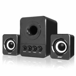 Speakers SADA D203 2.1 3 Channel Computer Speakers Mini Wired Combination Column Bass Speaker Portable For mp3 Cellphone PC