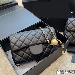 22B Womens Classic Mini Flap Lambskin Quilted Bags Crush Pearl Gold Ball Matelasse Chain Crossbody Shoulder Handbags Outdoor Cosme280O