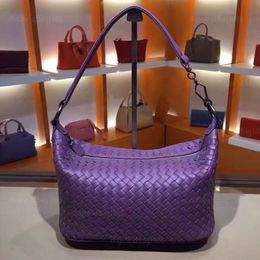 High-quality real leather bag's soft cowhide hand-woven messenger bag female daily wandering clutch bag girl handbag wallet 206i
