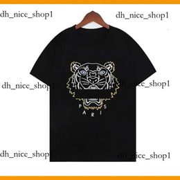 Men's T-shirts Designer Kenzo Tshirt Embroidery Tiger Head Tees Mens T-shirts Women Letters Cotton T-shirt Loose Hip Hop Street Luxury Classic Asian Size S-2xl 237