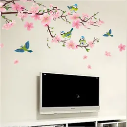 Wall Stickers Large Flowers Teenager Bedroom Living Room Decor Aesthetic Decals For Furniture DIY Art Tree Removable Wallpaper