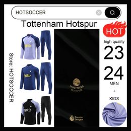 2023-2024 Popular Tottenham Football Sportswear Set Training Shirt 23 24 Tottenham Long Sleeve KANE Sportswear Football Jacket chandal futbol Adult and Children
