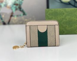 Wallets luxurys Ophidia small cion purse classic double letter zipper short card holder high-quality female fashion clutch bag with box 888