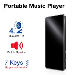 Lettore Lettore MP3 con altoparlante Bluetooth Tasto touch Mini walkman portatile in metallo HiFi da 8 GB 16 GB integrato con registrazione radio FM