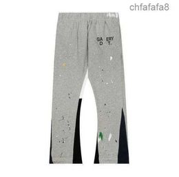 Designer Fashion Mens Jeans Pants Galleries Sweatpants Dept Speckled Letter Print Womens Couple Loose Versatile Casual Straight Sv 95IL