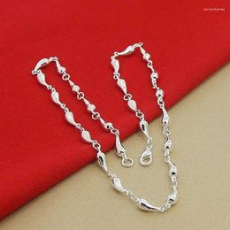 Pendants Elegant Drops 925 Sterling Silver Water Drop Pendant Necklace Chain Accessories Jewellery