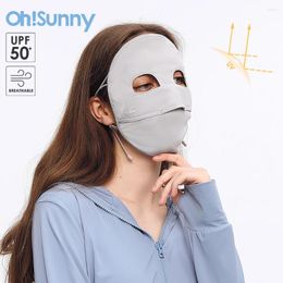 Scarves OhSunny Summer Face Cover Tech Fabric Breathable Washable Sun Protective Scarf Anti-UV UPF50 Protection For Women Outdoors