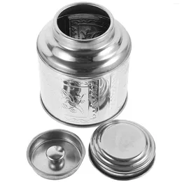 Storage Bottles Tea Tin Canister Airtight Container Portable Case Stainless Steel Wrapping Box