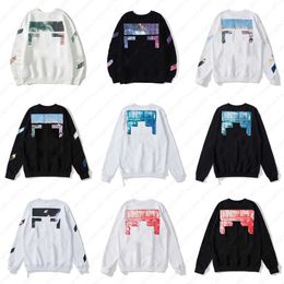 Mens Sweatshirt Fashion Usa Designer Sweater Men Pullover Sweatshirts Classic Pattern Print Round Neck Long Sleeve Offs- Hoodie