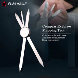 accesories Threepoint Positioning Compass Eyebrow Mapping Ruler Stainless Steel Microblading Tattoo Makeup Measure Golden Ratio Brow Tool