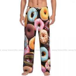 Men's Sleepwear Donuts Pattern Mens Pyjamas Pyjamas Pants Lounge Sleep Bottoms