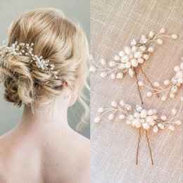 Hair Clips 1 Pc Pearl Fork Fashion Flower Headpiece Elegant Bridal Bridesmaid Wedding Accessories Hairpin Proms Parties