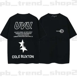 Men's T-shirts Cole Buxton Summer Spring Loose Green Gray White Black T Shirt Men Women High Quality Classic Slogan Print Top Tee with Tag EU Size S-XL 609