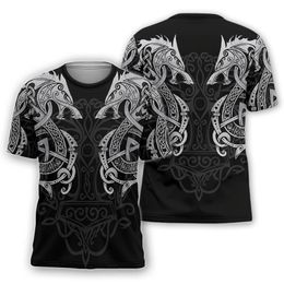 Viking Myth Personalised Fashion Breathable T-shirt with 3D Digital Printing Around