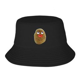 Summmer Funny Potato Cute Character With Blue Eyes Bucket Caps Christmas Anime Hat Men Cap Brand Women's New Style