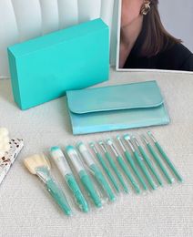 Designer Makeup Brush Set 12 PCS 100% Wool Makeup Tools With Gift Box For Women Girlfriend Birthday Gift Valentine's Day Christmas Gift Top Quality