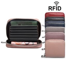 HBP 8 Hight Quality Fashion Men Women Real Leather Credit Card Holder Rfid Card Case Coin Purse Mini Wallet306o