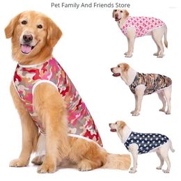 Dog Apparel Large Clothes Thin Breathable Vest Summer Pet Clothing Golden Retriever Labrador Sun Protection Costume