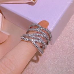 Cluster Rings Sterling Silver 1.5 S Diamond Ring Jewellry For Women Origin Anillos De Bizuteria Wedding Bands 925 Jewellery Box Anel