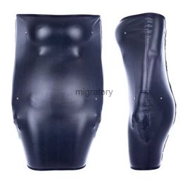 Skirts Skorts PU Leather Jacket Straight Arm Binder Half-Body Sack Restraints Leg Bondage Game skirt YQ240223