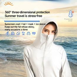 Women's Jackets Quick-drying Women Summer Sun-protective Clothing UV Proof Breathable Long-sleeves Sun Block Hooded Jacket UPF50 Hiking