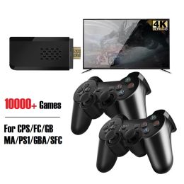 Consoles Y3 Lite 4K TV Video Game Console New Retro Game Stick 2.4G Wireless Controller for PS1/FC/FC/MAME/GBA 10000 Games Dendy Console