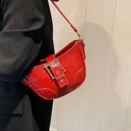 Evening Bags Advanced Oil Wax Leather Bag For Women's 2024 Spring Retro Fashion One Shoulder Underarm Commuting Crossbody