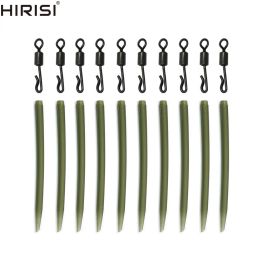 Tools 50+50pcs Terminal Tackle Carp Fishing Swivel Quick Change Swivels Tackle and 54mm Fishing Anti Tangle Sleeves