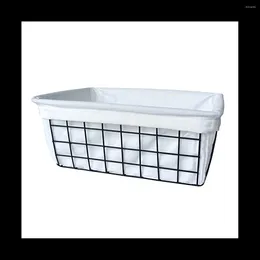 Jewelry Pouches Wire Basket With Liner 1 Pack Baskets For Storage Organizer Bin Kitchen Cabinets A