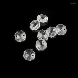 Chandelier Crystal 100pcs/lot 14mm Acrylic Octagon Beads In 2 Holes For Diy Loose Decoration Supples