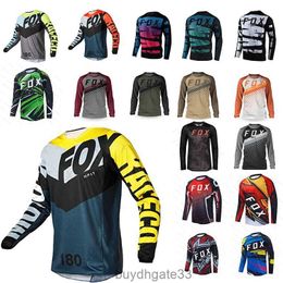 N5YK Men's T-shirts Enduro Mtb Cycling Sleeve Jersey Downhill Shirt Camiseta Motocross T-shirt Mx Mountain Bike Clothing Hpit Fox