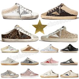 2024 goldenstar sabot pantofole designer diapositive donna uomo sneakers golden gooooose sporchi vecchi mocassini scarpe da ginnastica con piattaforma scivolo in pelliccia scarpe di lusso dhgate taglia eur 46