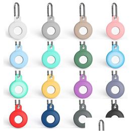 Other Home Decor 16 Colours Sile Cases Keychain For Airtags Locator Tracker Anti-Lost Device Keychains Protect Sleeve Drop Delivery Ga Dhqlb