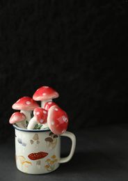 Mugs Enchanting Small Mushroom Confusing Toxic Ceramic Water Cup Teapot Mug