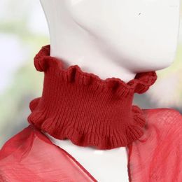 Scarves Versatile Headgear High Elastic Knitted Neck Scarf Dual Use Sheer Trim Hair Band For Women Solid Colour Winter Fashion