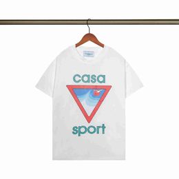 Designer Casablanca Mens Designer T shirt Mode Casual T-Shirts Man Tees Kleidung Street Tennis Club Shorts Size S-3XL designerWPR1
