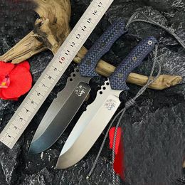 1 Pz Nuovo A2284 Forte Coltello Dritto VG10 Raso/Pietra Lavata Punto di Goccia Lama Full Tang G10 Maniglia Coltelli Tattici di Sopravvivenza Esterna con Kydex