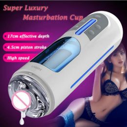 A380 Male Automatic Masturbator Hands Free Masturbators Telescopic Sex Toys 10 Kinds Love Modes for Men544