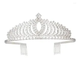 Hair Clips Amazon Bridal Tiara Princess Rhinestone Metal Accessory Wedding Veil Dress Birthday Ball Headband Crown Accessories