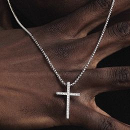 Necklaces, small crosses set with diamonds, zircon pendants, clavicle chains, gold Jewellery for men and women
