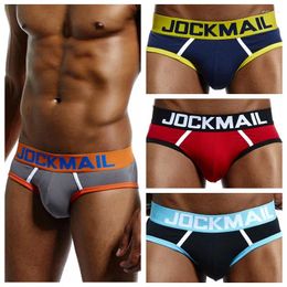 Underpants Classic Sports Style Breathable Men's Underwear Contrast Colour Sexy Low Waist Boxer Briefs Jogging Wear Resistant Male Shorts