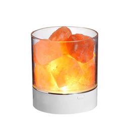 Factory direct colorful led atmosphere night light Bedroom Living Room Crystal Salt Anion Air Purification lamp213R
