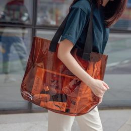 Shoulder Bags Transparent Laser Bag PVC Advertising Campaign Shopping Gift Jelly235V