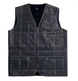 Women's Leather 2024 Men Real Wool Fur Vest Super Luxury Fashion Waistcoat Double-face Lamb Male Winter Warm Jacket