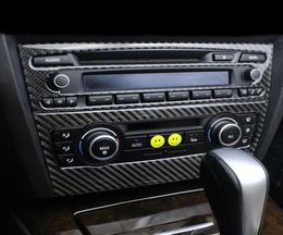 For E90 E92 E93 Interior Trim Carbon Fiber Air conditioning CD control panel decoration Cover Car styling 3 series Auto Access253A5708628