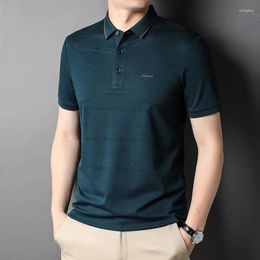 Men's Polos Top Grade Brand Designer Luxury Summer Polo Shirt Men Design Plain Simple Short Sleeve Casual Fashions Mens Clothes 2024